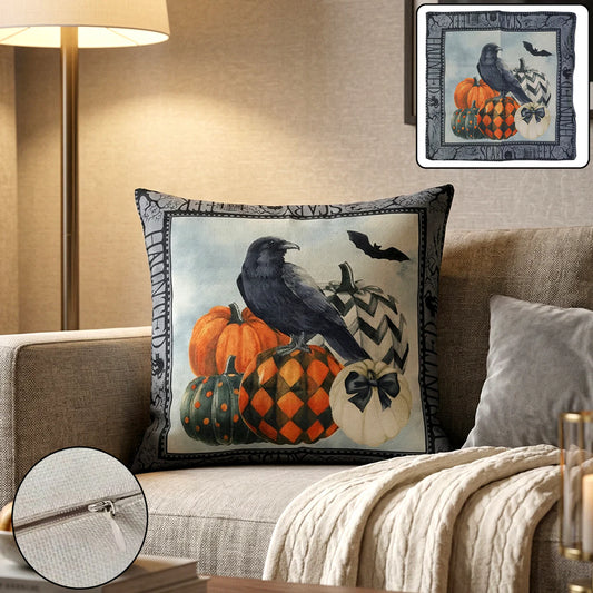 Happyclick 45x45 Cm Decorative Printed Cushion Pillow Cover with Zipper (1 Pc)
