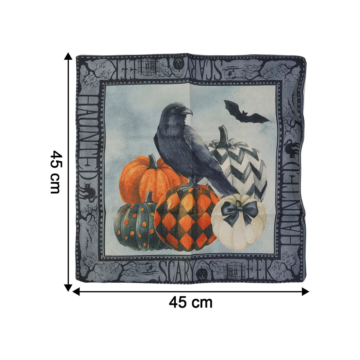 Happyclick 45x45 Cm Decorative Printed Cushion Pillow Cover with Zipper (1 Pc)