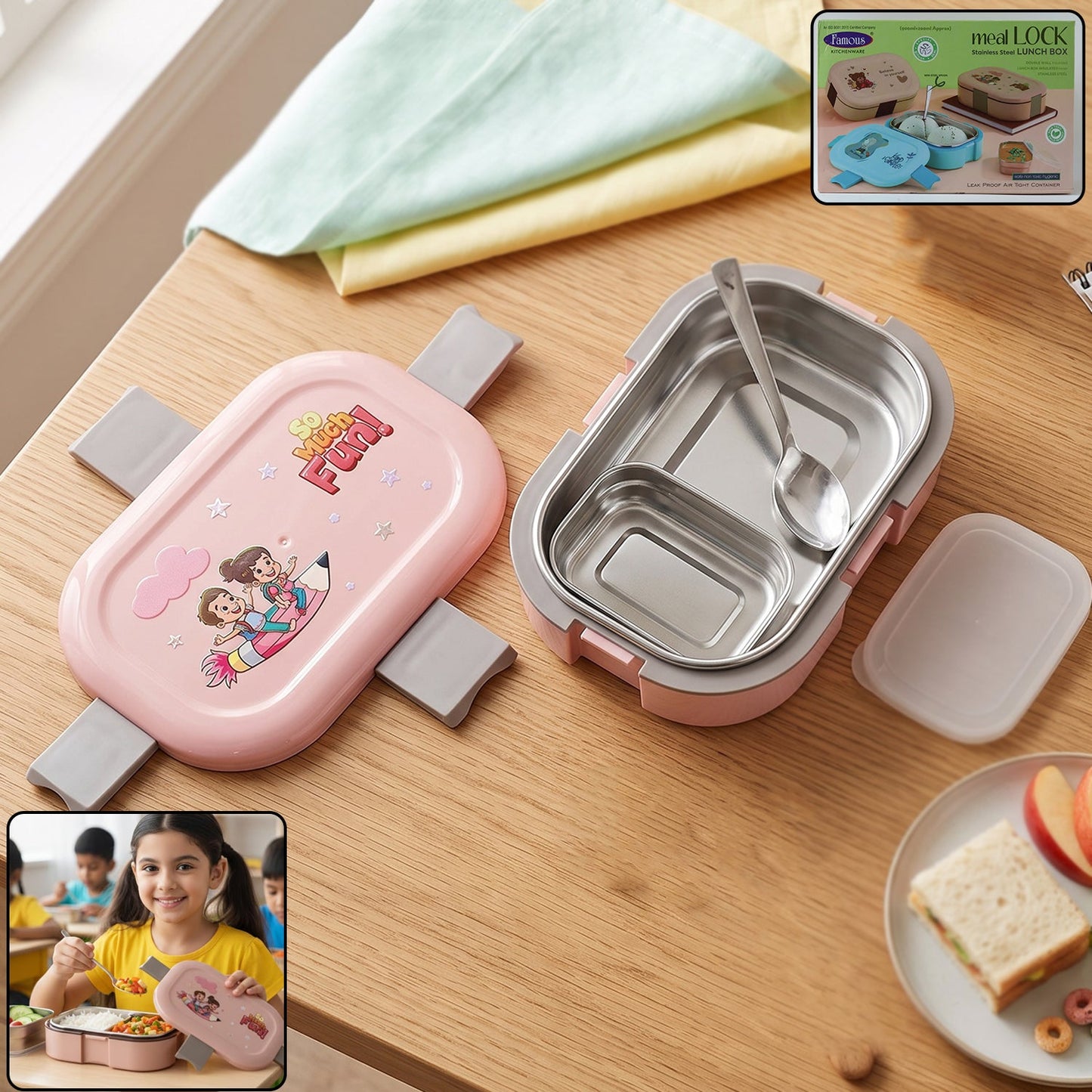 Leak-Proof Stainless Steel Lunch Box – Premium & Airtight