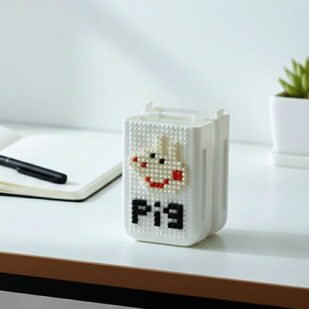 Happyclick Decorative Pixel Art Style Desk Pen Holder (1 Pc) - HappyClick