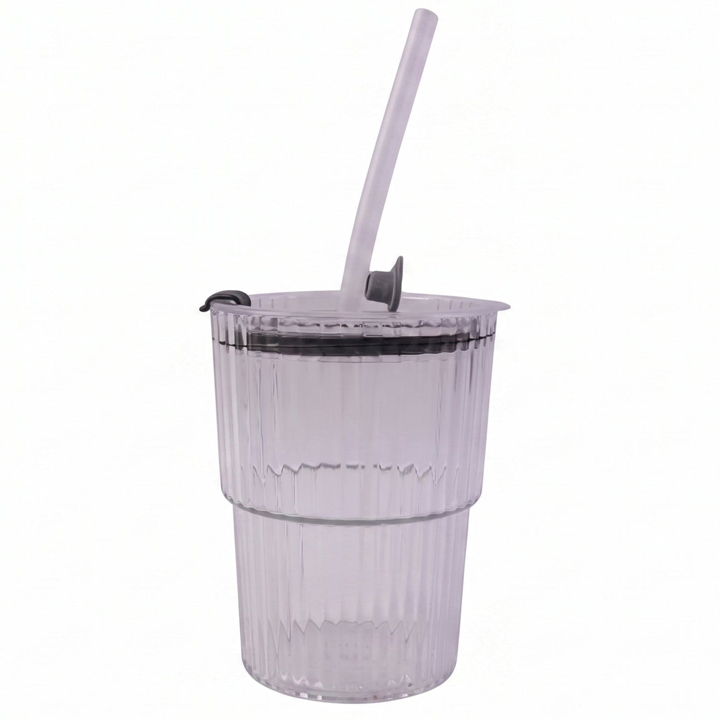 Plastic Tumbler with Lid – 450ml Reusable, Clear & Leak-Proof