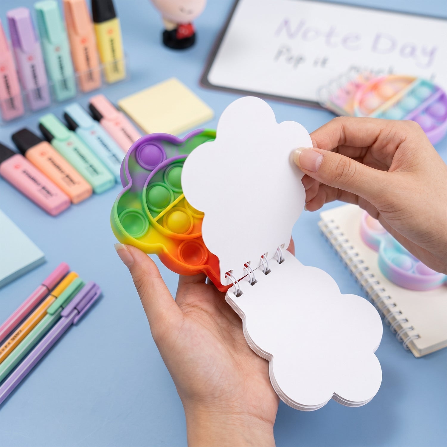 Rainbow silicone pop it cover