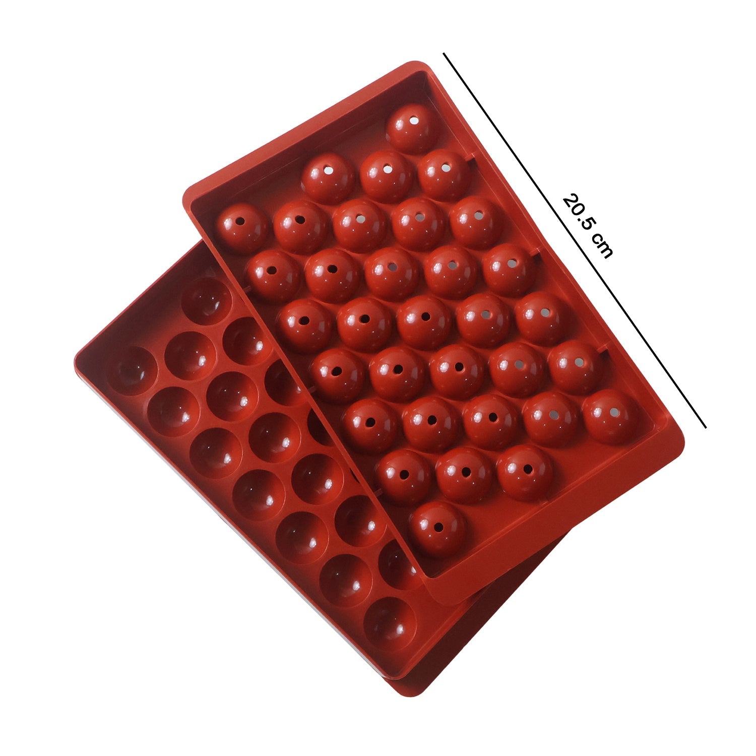 Colored plastic candy making mold for lollipops