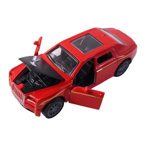 Happyclick Die-Cast Metal Pull-Back Toy Car – Realistic Luxury Sedan Model