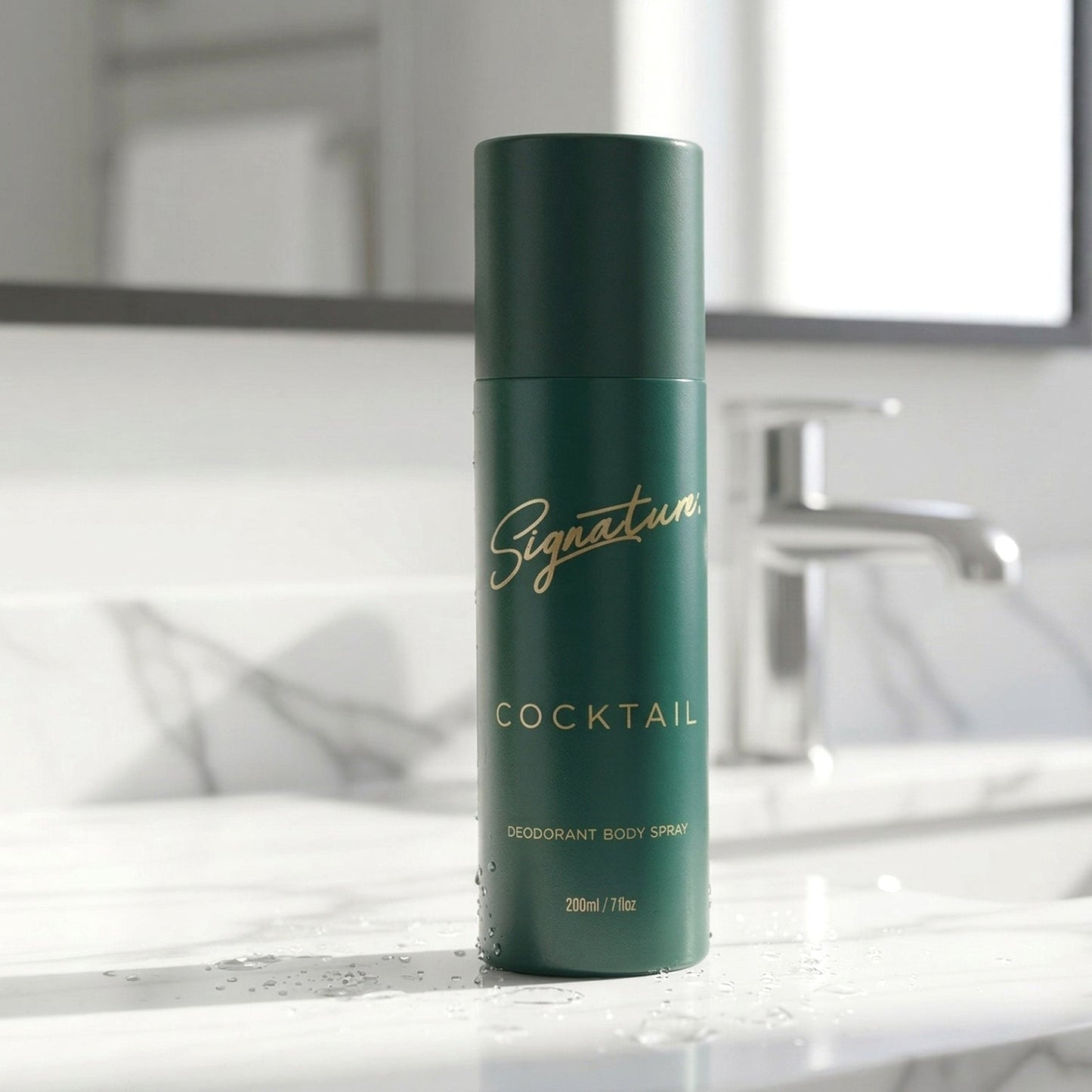 Signature cocktail deodorant body spray 200 ml bottle with masculine fragrance
