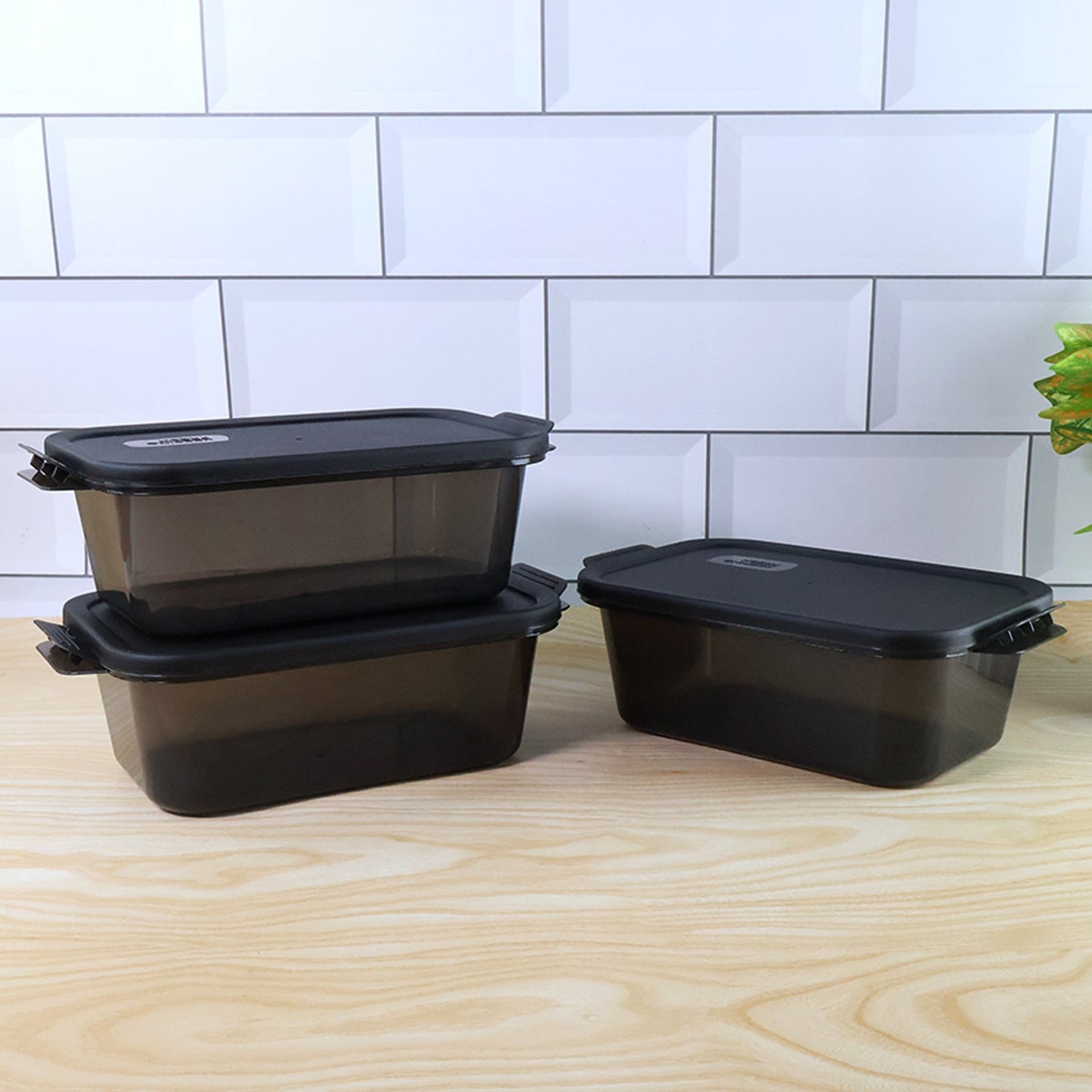 Food storage containers used for healthy meal prep and storing leftovers.