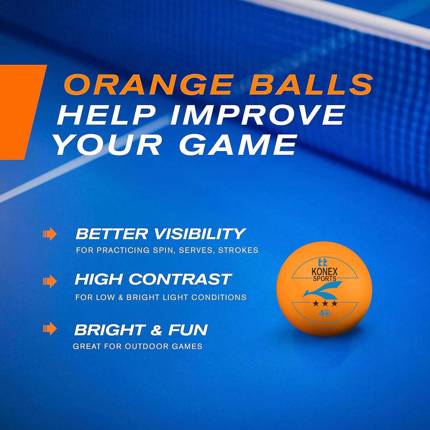 Table tennis ball bouncing during a game on a table tennis table