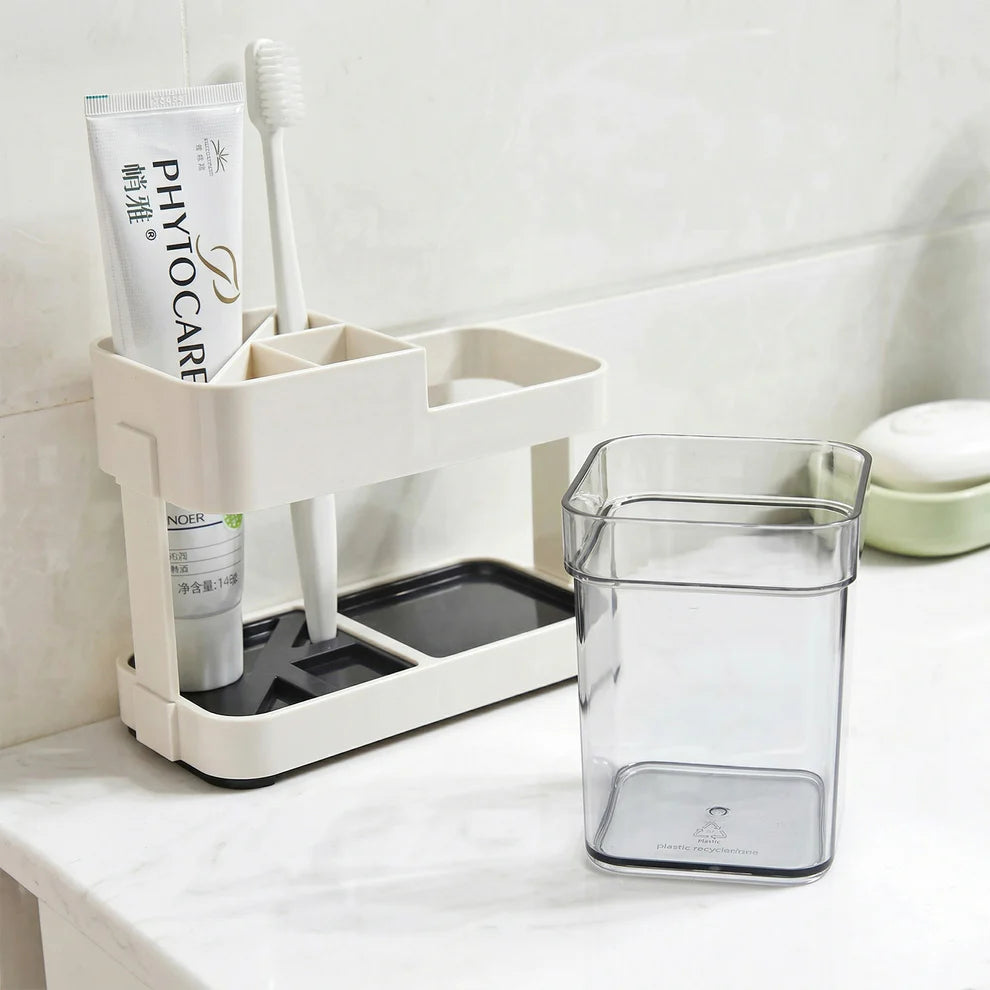 Happyclick Multipurpose Toothbrush & Toothpaste Stand Holder (1 Set)