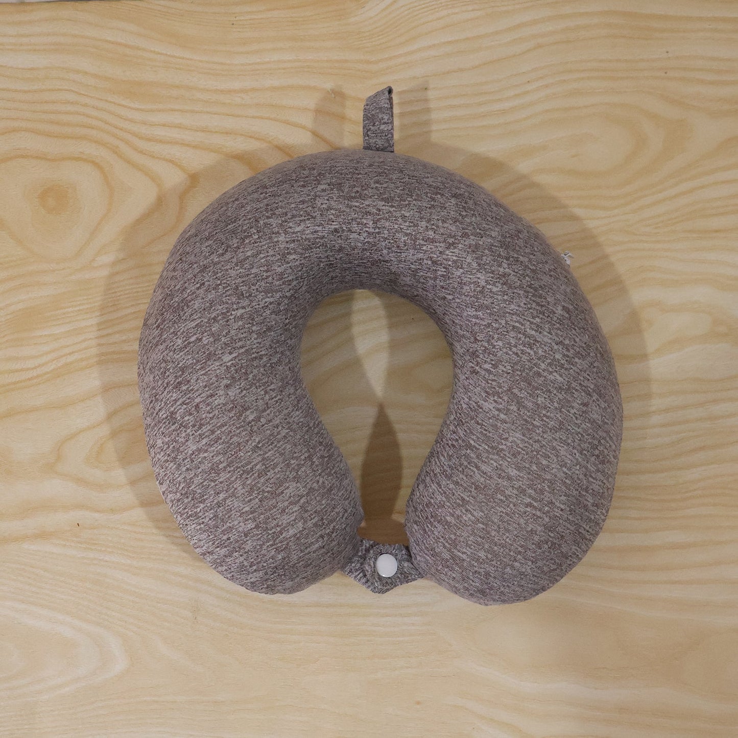 Everyday grey neck pillow for planes, buses and desks