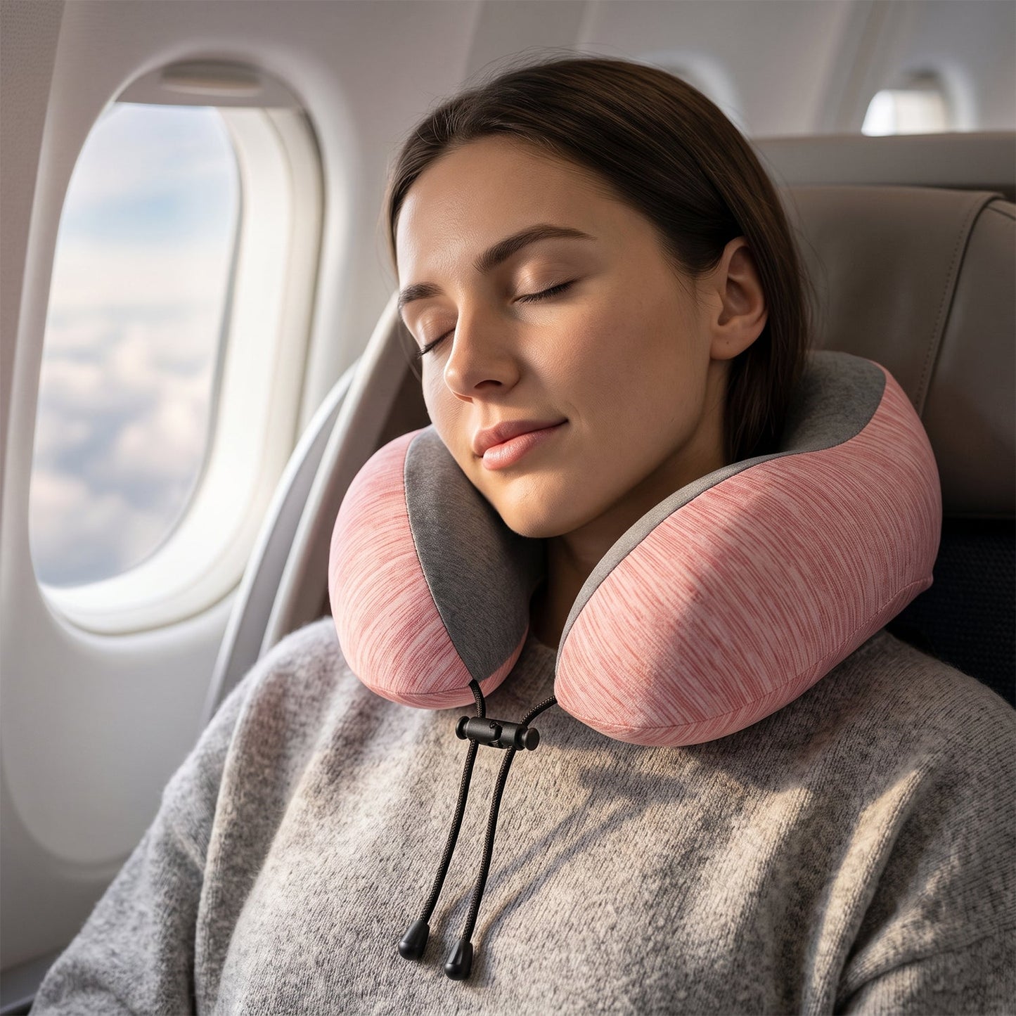 Supportive travel pillow to reduce neck strain on the go