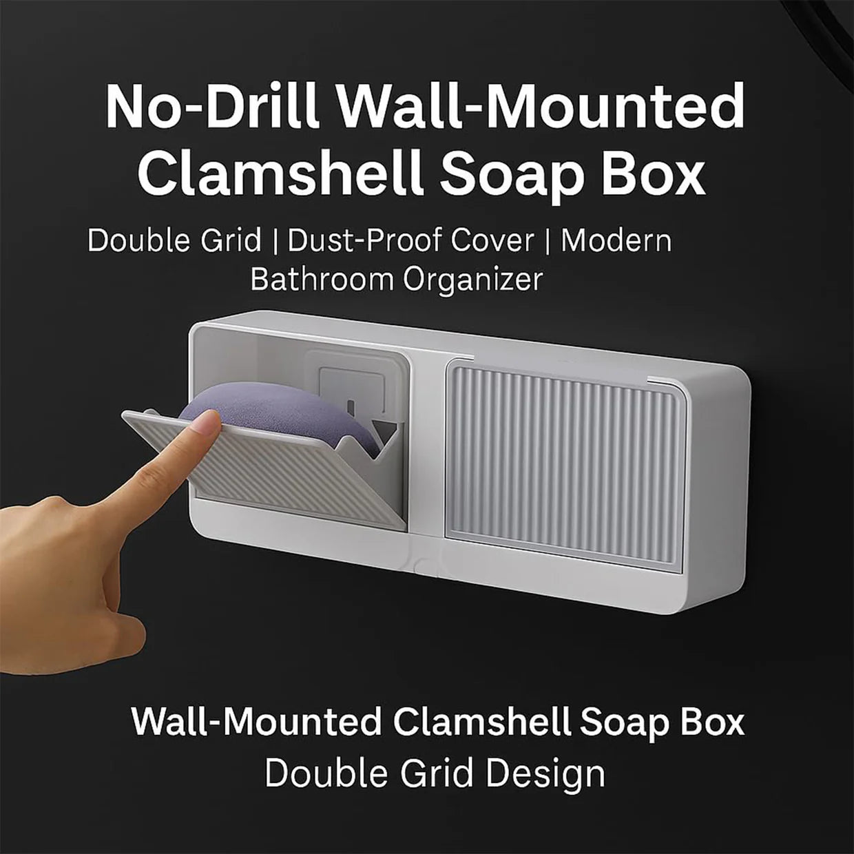 Happyclick Wall Mounted 4-Compartment Bathroom Storage & Soap Holder