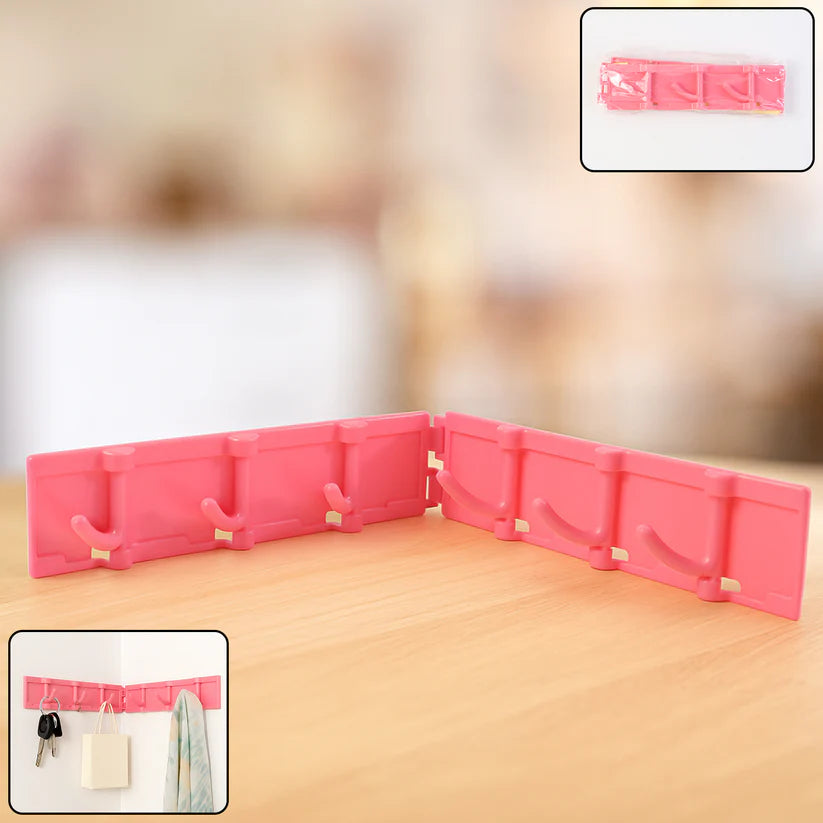 Happyclick Foldable Rotating Wall-Mounted Multipurpose 6 Hook Rack (1 Pc) - HappyClick