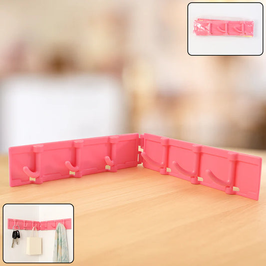 Happyclick Foldable Rotating Wall-Mounted Multipurpose 6 Hook Rack (1 Pc) - HappyClick