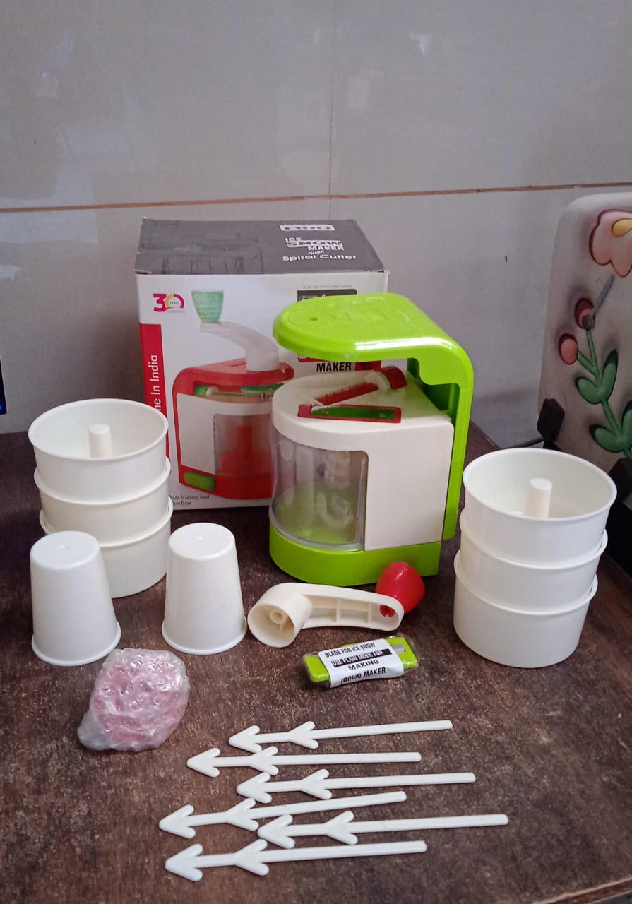 Spiral potato twister in use preparing fresh spiral snacks