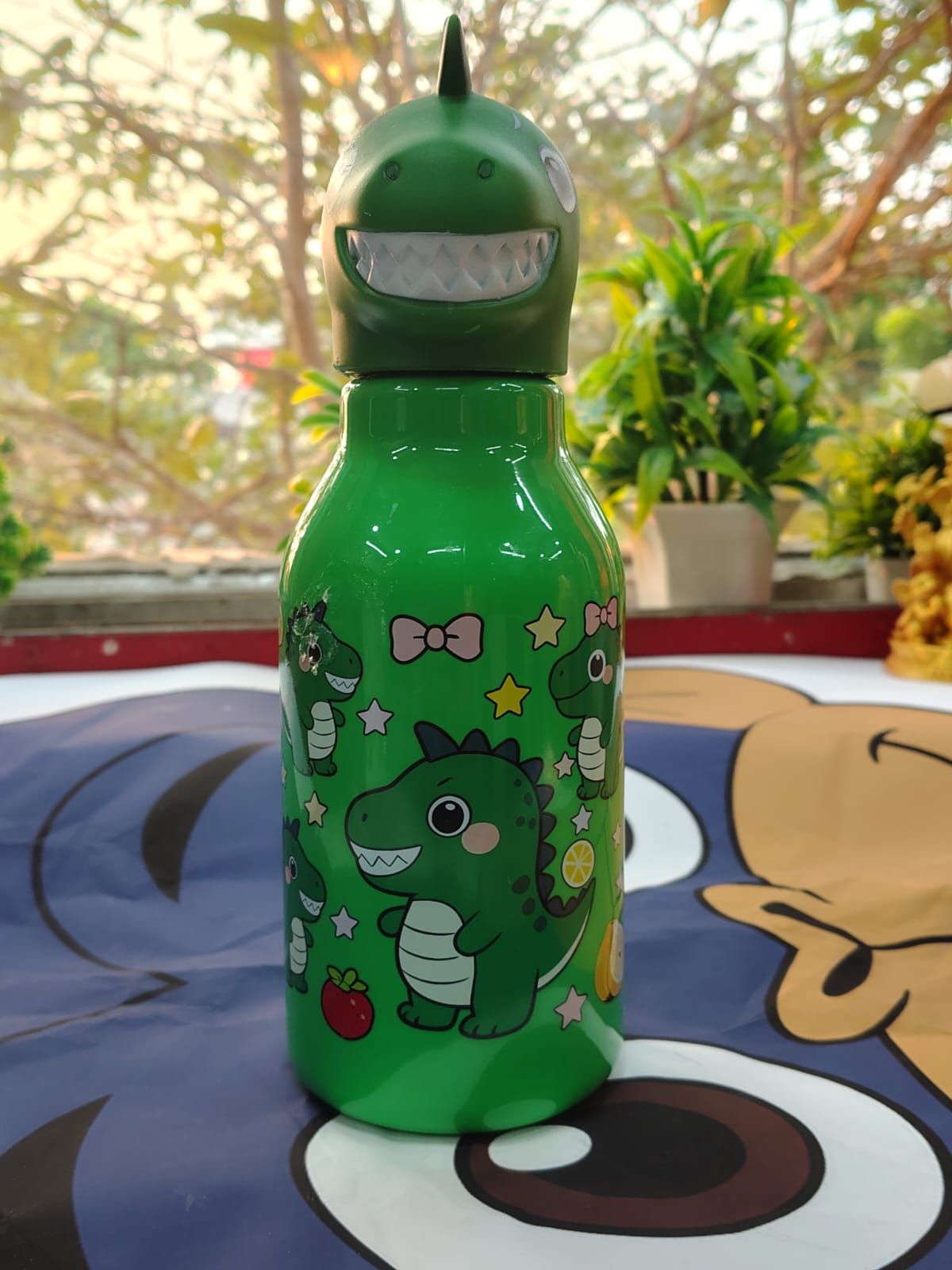 3D Animal Head Kids Plastic Water Bottle | 500ml Lightweight Sipper School Bottle ( 1 bottle only)
