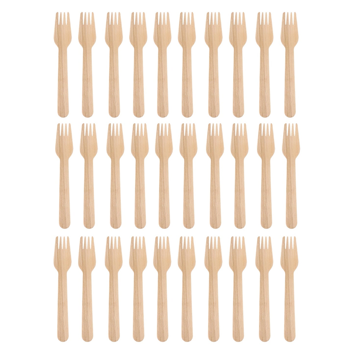 Close-up of smooth, splinter-free tines on 160mm wooden fork