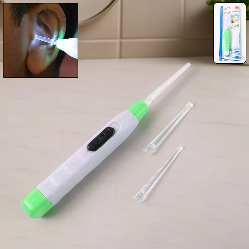 Happyclick White LED Flashlight Earpick with Tweezer (1 Pc)