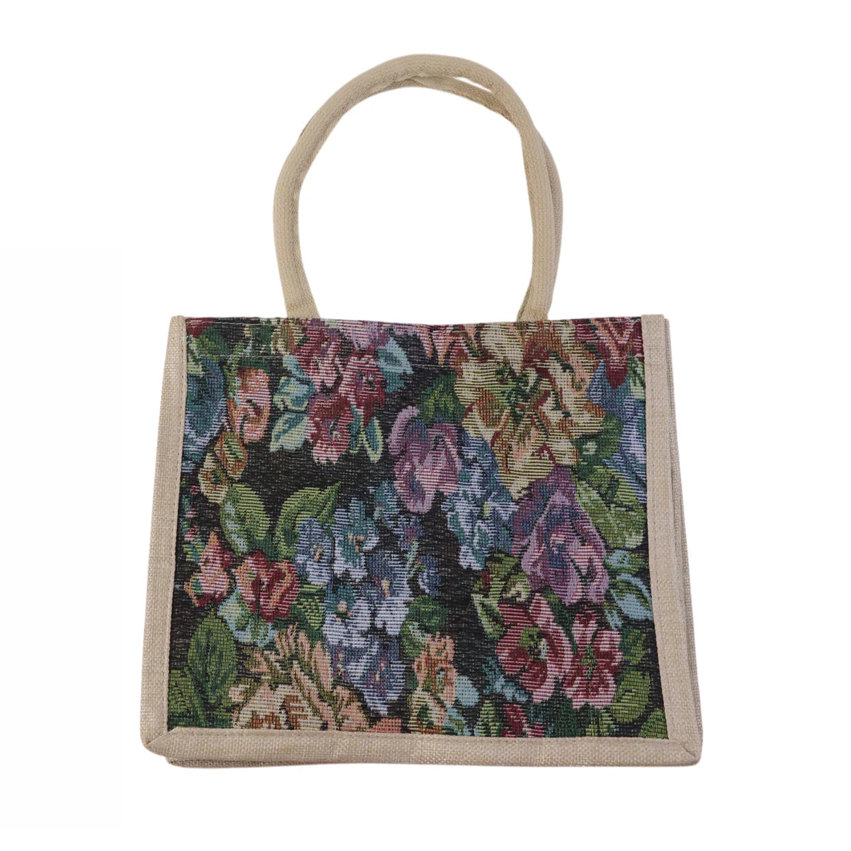 Happyclick Multipurpose Floral Print Carry Hand Bag 1 Pc 29x33 Cm