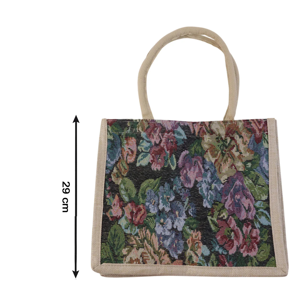 Happyclick Multipurpose Floral Print Carry Hand Bag 1 Pc 29x33 Cm