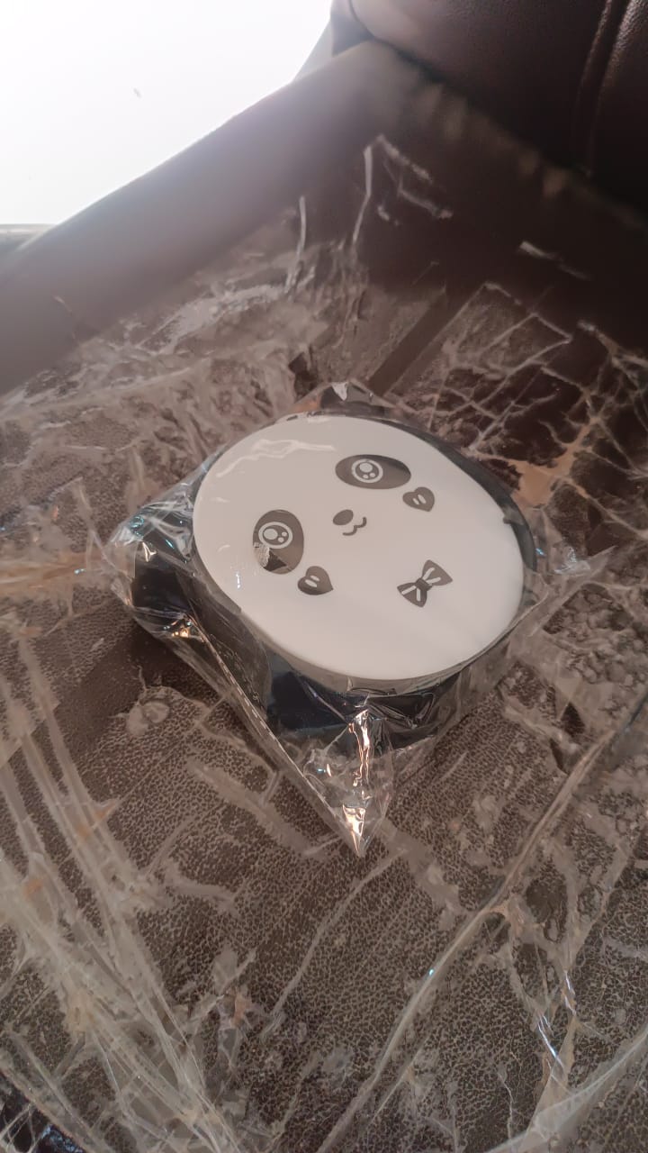 Angled view of cute Panda Soap Box wall-mounted holder