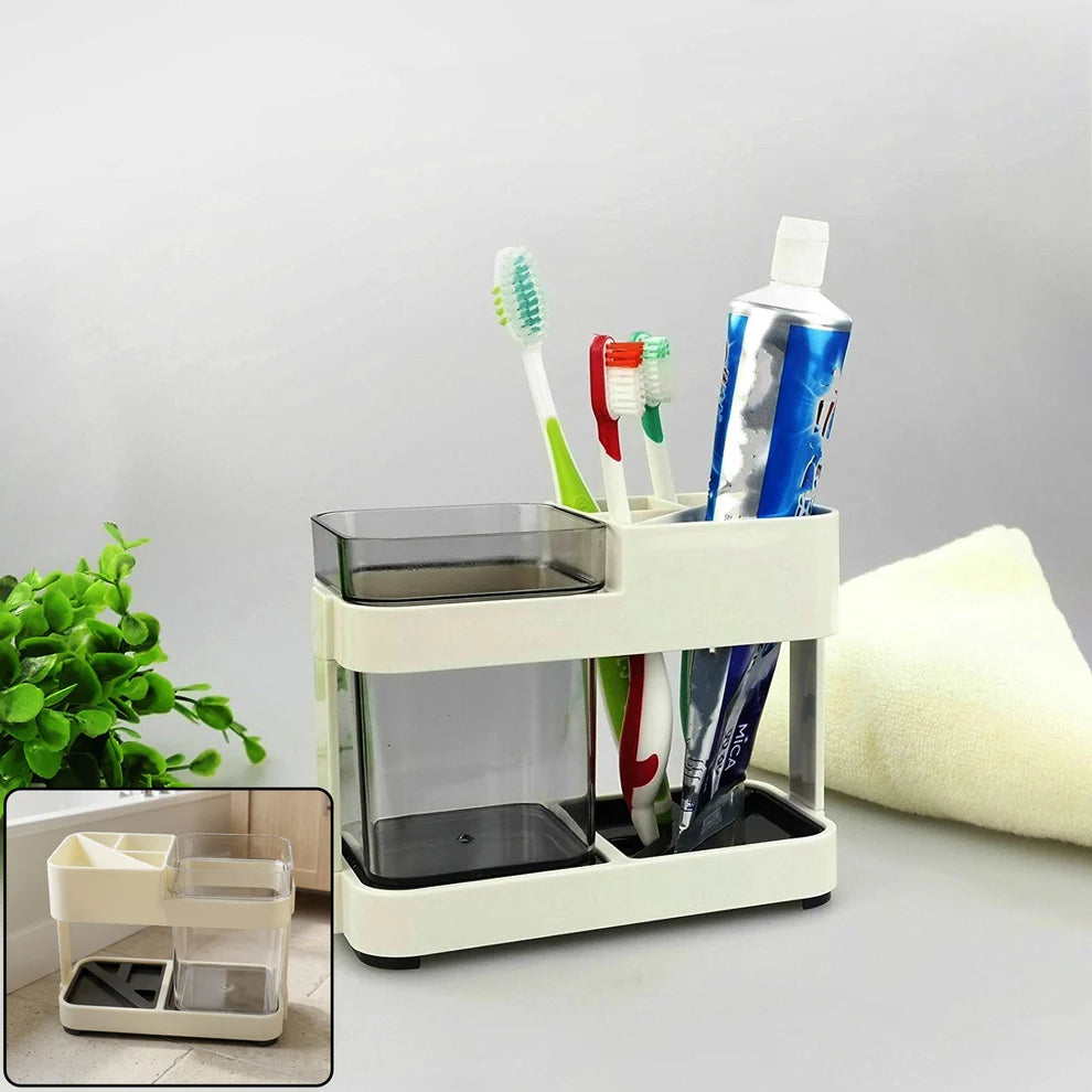 Happyclick Multipurpose Toothbrush & Toothpaste Stand Holder (1 Set)