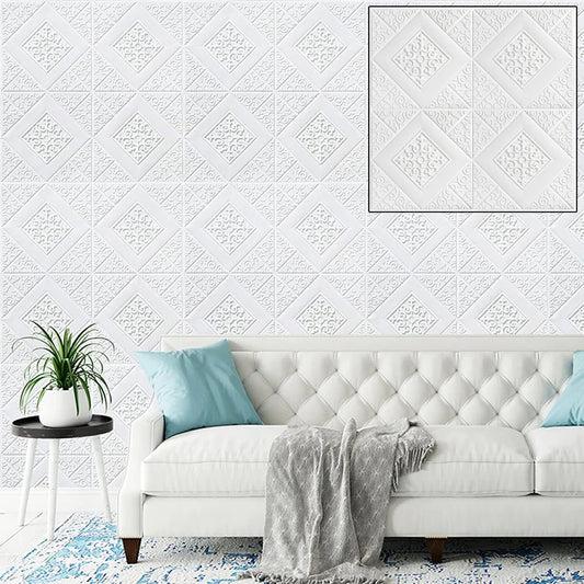 Happyclick Wallpaper 3D Foam Wallpaper Sticker Panels (70 x 70 Cm / 1 Pc) - HappyClick