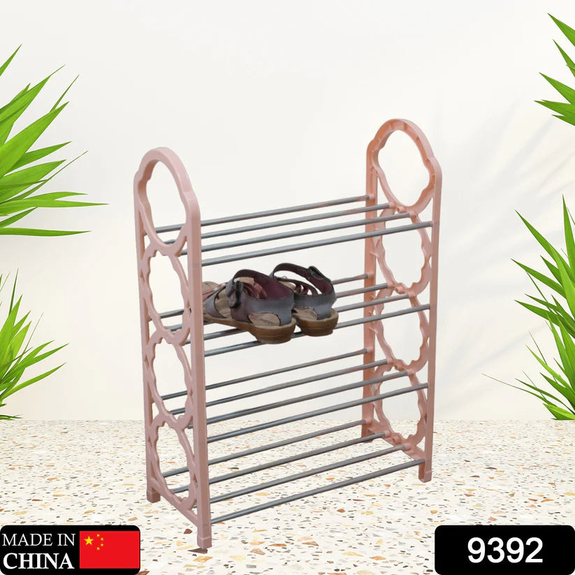 Happyclick 4-Layer Shoe Storage Shelf Stand for Space-Saving Home Organizer - HappyClick