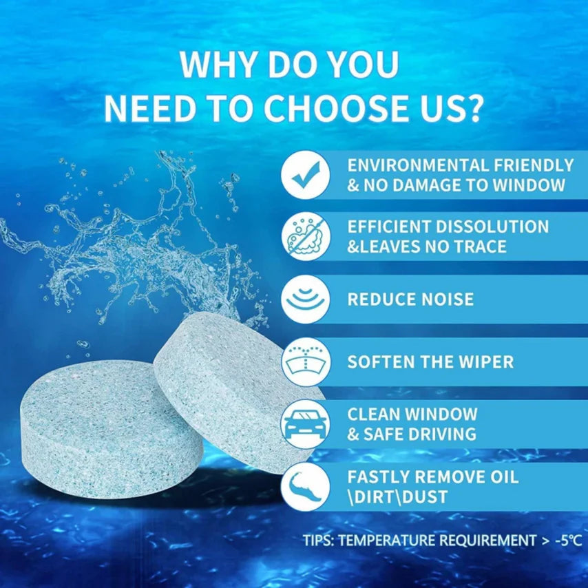 Happyclick Car Wiper Detergent Effervescent Tablets Washer - HappyClick