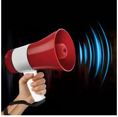 Inbuilt Microphone – No need for an external mic; speak directly into the megaphone.
✔ Powerful Loudspeaker – High-volume sound projection for large gatherings.
✔ Portable & Lightweight – Easy to carry, hold, and transport.
✔ Battery-Powered – Long-lasting battery life for extended use.
✔ Adjustable Volume Control – Customize sound levels based on surroundings.
✔ Durable & Sturdy Build – Designed for both indoor and outdoor use.
✔ Optional Siren & Recording Functions – Enhance announcements with additional 