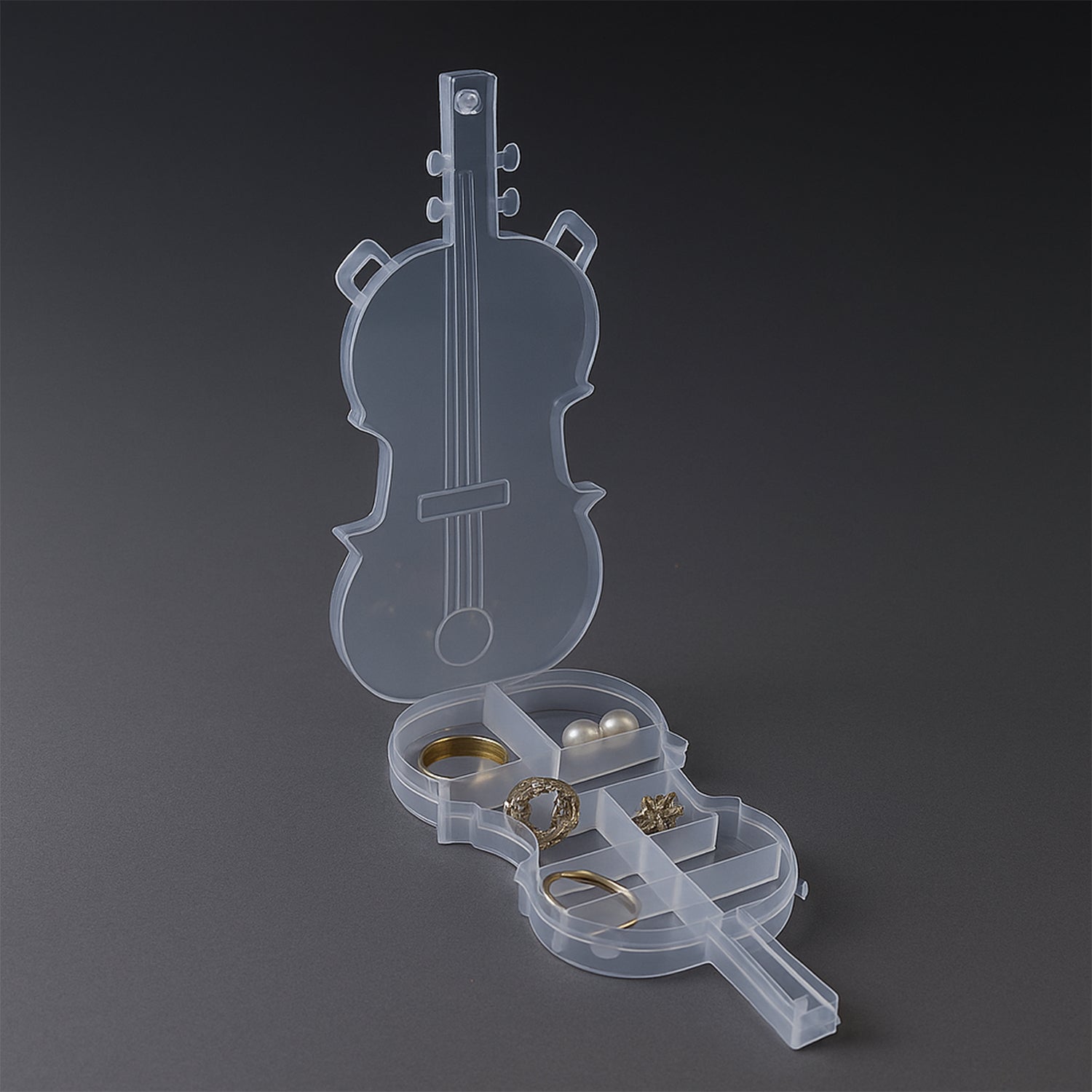 Creative violin design craft and beads organizer box