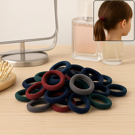 Happyclick Small Hairbands Bands Hair Rubber Bands (Pack of 100 / Multicolour) - HappyClick
