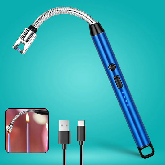 Happyclick Metal Rechargeable Electric Arc Lighter with Flexible Neck (1 Pc)