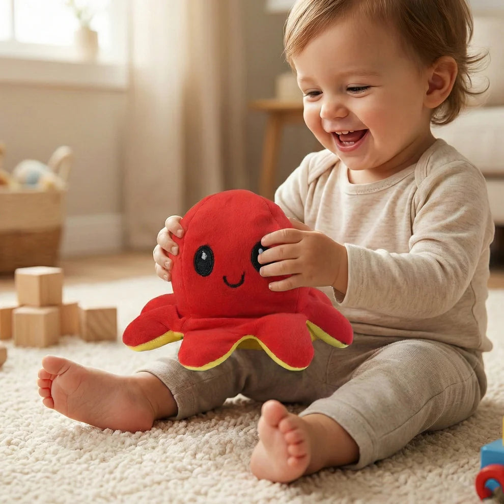 Happyclick Reversible Octopus Mini Plush Toy (1 Pc) - HappyClick