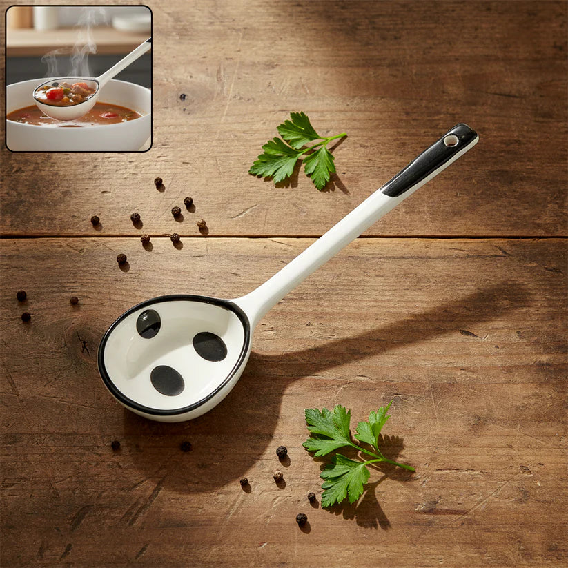 Happyclick Premium 17 cm Heat-Resistant Ceramic Soup Ladle - HappyClick