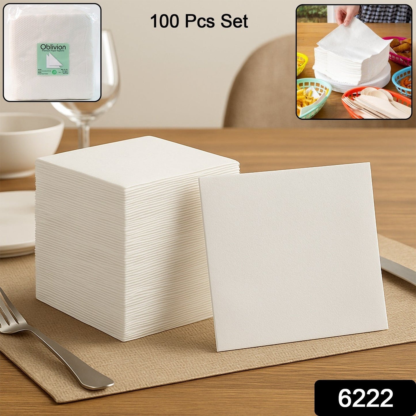 Oblivion brand multicolor tissue paper packaging, showing product details.