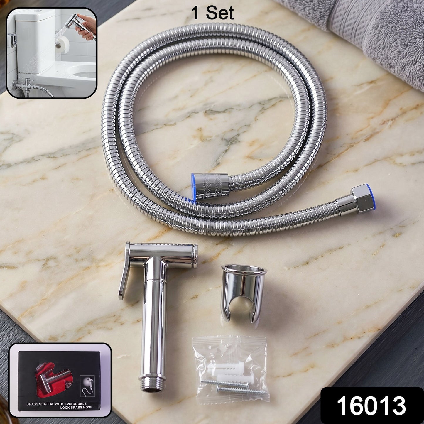 Brass Shattaf health faucet with chrome coating