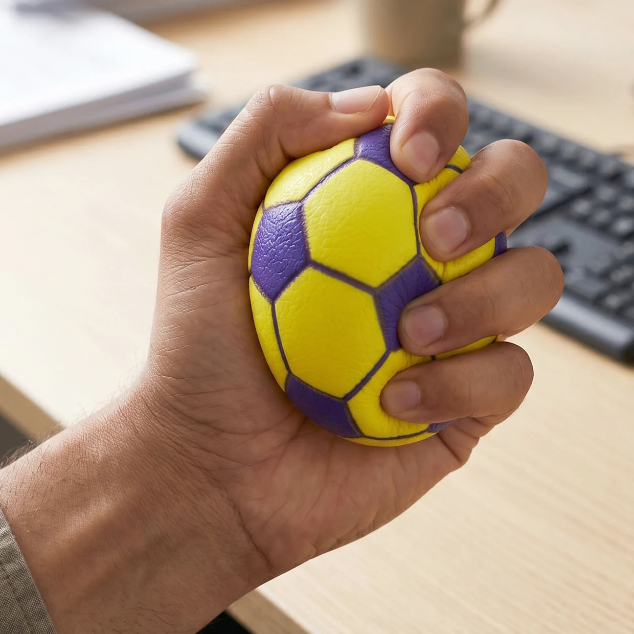 Happyclick Mini Rubber Football Design Stress Ball (1 Pc)